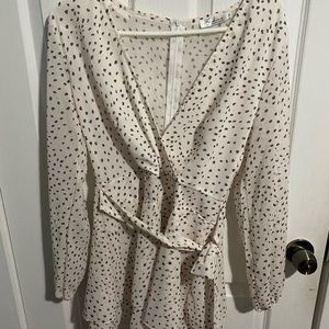 White and black romper